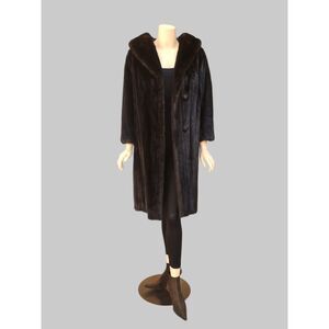 Vintage Dark Brown Mink Coat -Medium